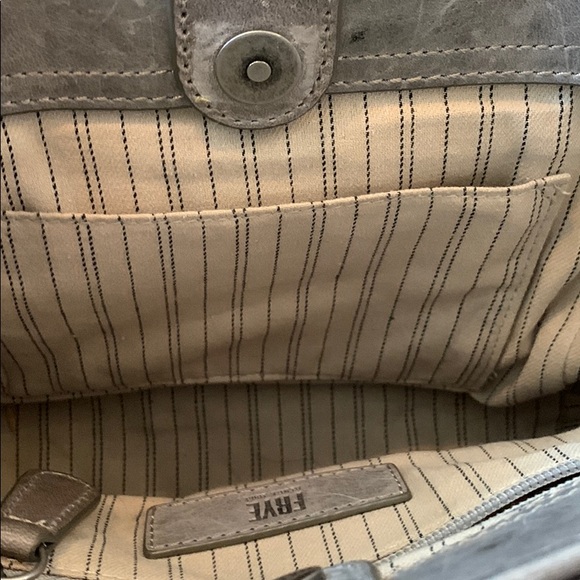 Frye Riviana Mini Tote in Ice gray leather handbag - Picture 10 of 12